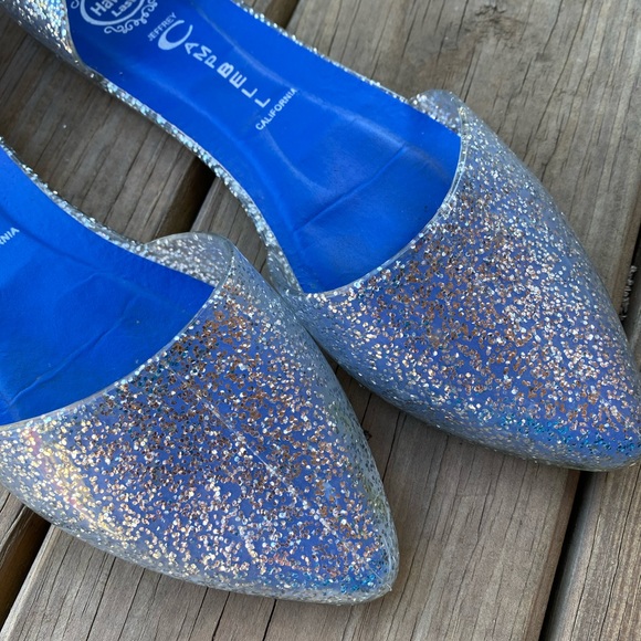 Jeffrey Campbell clear sparkly jelly flats - Picture 5 of 6